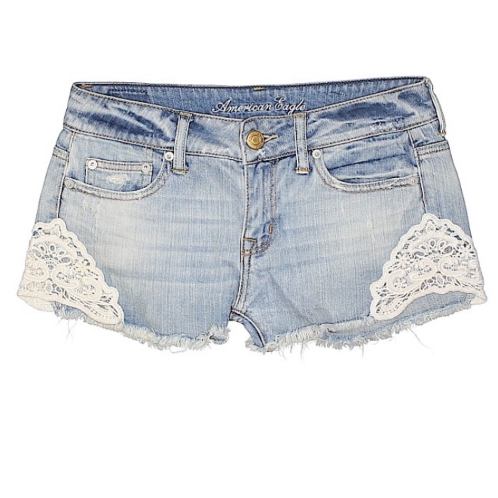AEO CROCHET SIDE SHORTS SIZE 0